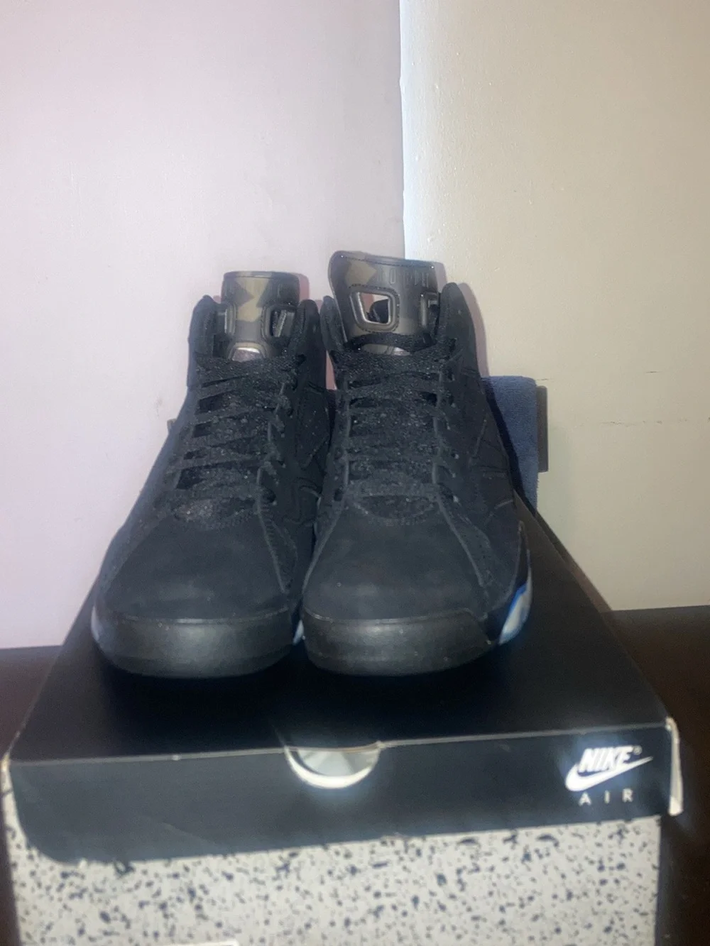 Jordan MVP Box Label - Black / Game Royal / White with Gold Jumpman
